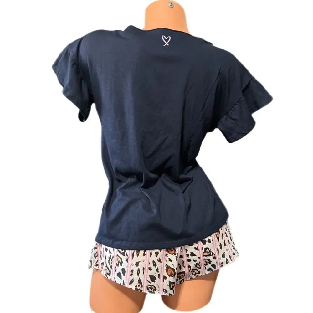 Victorias Secret Soft Cotton short sleeve top and drawstring shorts pajama set